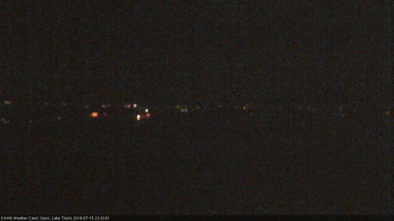 Lake Travis webcam, July 15, 2016 10:40 PM CT