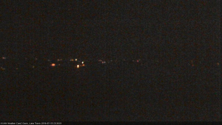 Lake Travis webcam, July 15, 2016 10:45 PM CT
