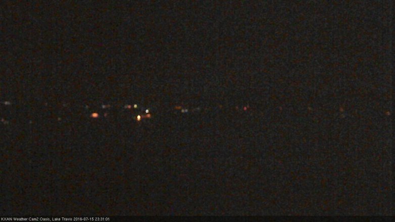 Lake Travis webcam, July 15, 2016 11:00 PM CT