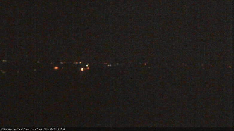 Lake Travis webcam, July 15, 2016 11:05 PM CT