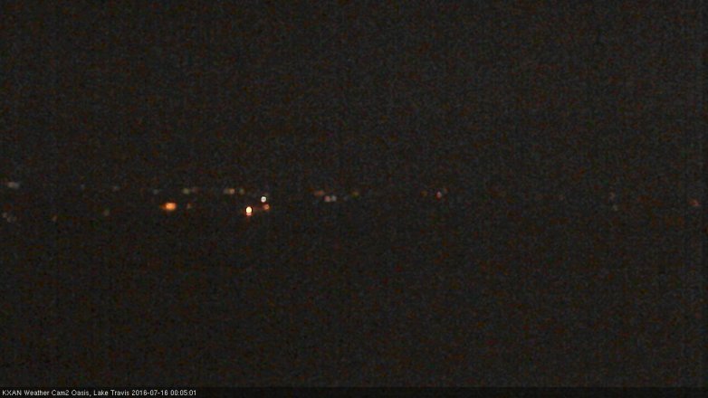 Lake Travis webcam, July 15, 2016 11:20 PM CT