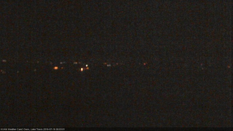 Lake Travis webcam, July 15, 2016 11:30 PM CT