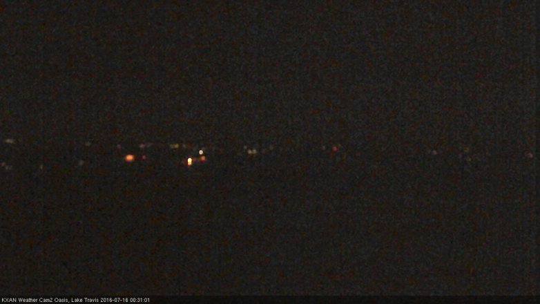 Lake Travis webcam, July 15, 2016 11:45 PM CT