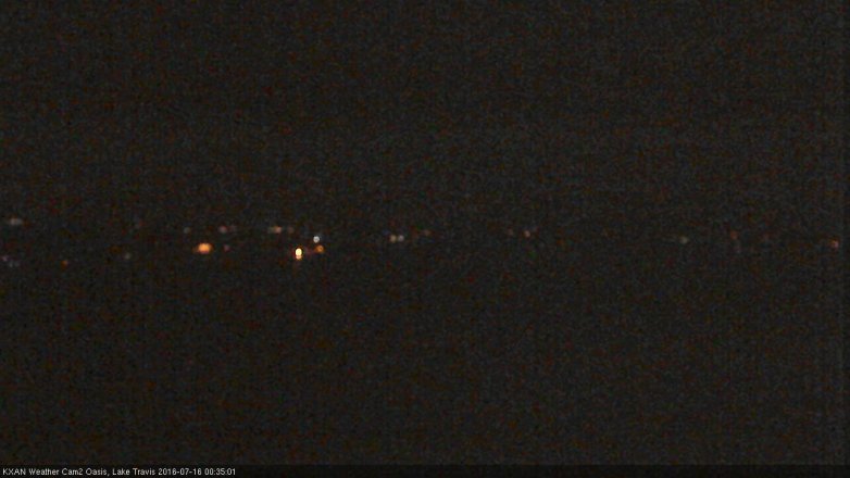 Lake Travis webcam, July 15, 2016 11:50 PM CT