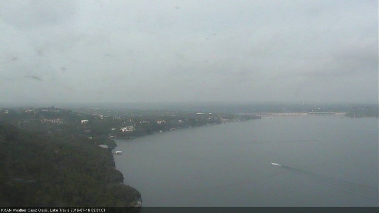 Lake Travis webcam, July 16, 2016 9:00 AM CT