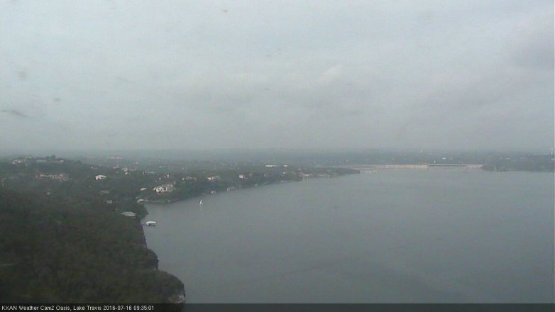 Lake Travis webcam, July 16, 2016 9:05 AM CT