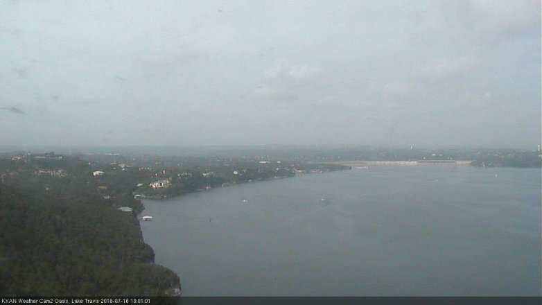 Lake Travis webcam, July 16, 2016 9:10 AM CT