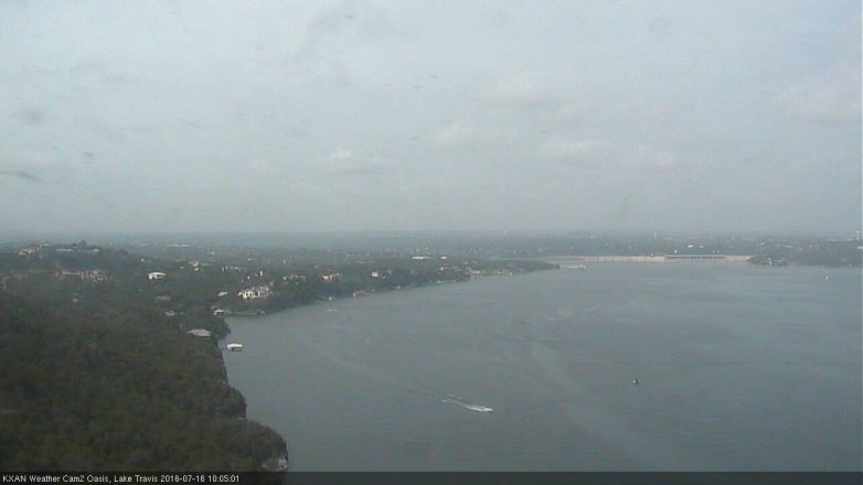 Lake Travis webcam, July 16, 2016 9:20 AM CT