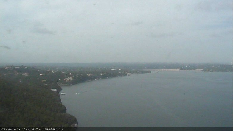 Lake Travis webcam, July 16, 2016 9:50 AM CT