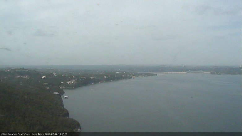 Lake Travis webcam, July 16, 2016 9:55 AM CT