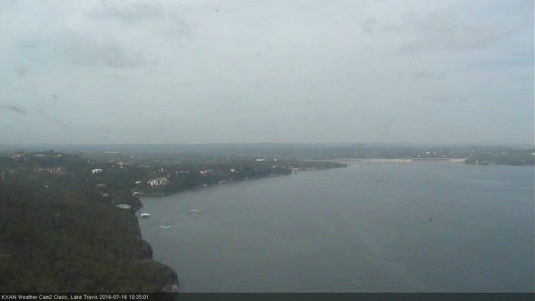 Lake Travis webcam, July 16, 2016 10:00 AM CT