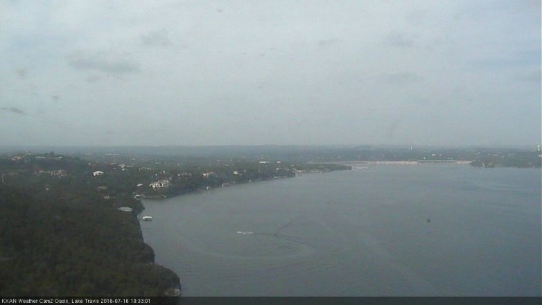 Lake Travis webcam, July 16, 2016 10:05 AM CT