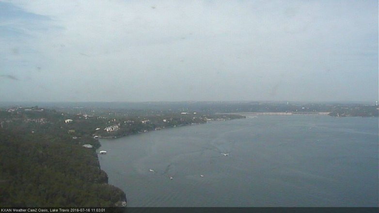 Lake Travis webcam, July 16, 2016 10:15 AM CT