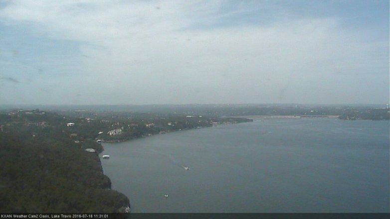 Lake Travis webcam, July 16, 2016 10:35 AM CT