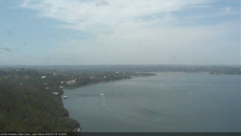 Lake Travis webcam, July 16, 2016 11:05 AM CT