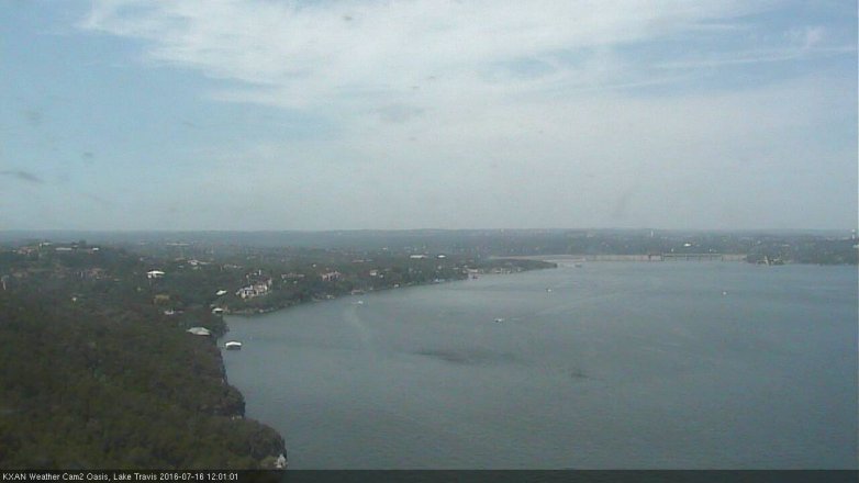Lake Travis webcam, July 16, 2016 11:15 AM CT