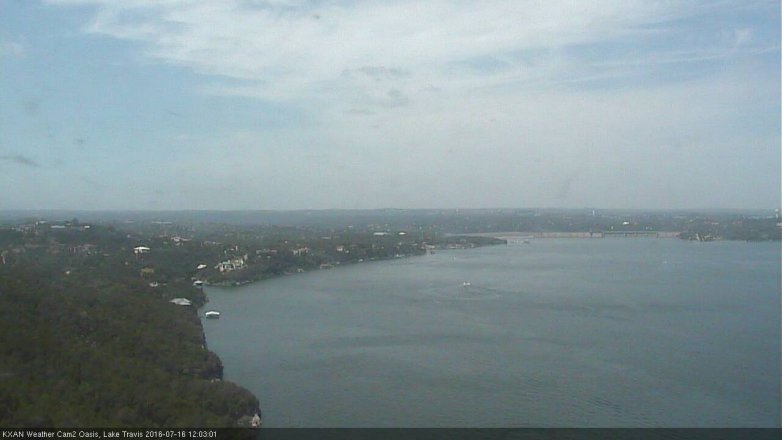 Lake Travis webcam, July 16, 2016 11:25 AM CT