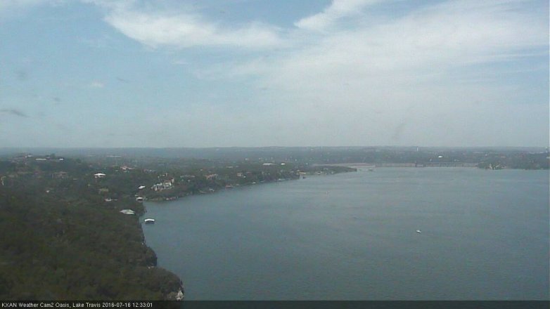 Lake Travis webcam, July 16, 2016 12:05 PM CT