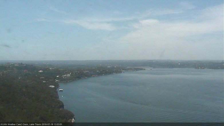 Lake Travis webcam, July 16, 2016 12:25 PM CT