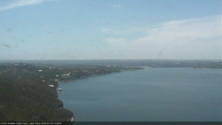 Lake Travis webcam, July 16, 2016 12:35 PM CT
