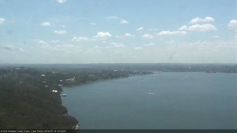 Lake Travis webcam, July 16, 2016 1:50 PM CT