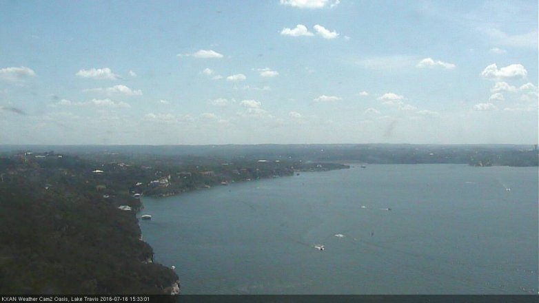 Lake Travis webcam, July 16, 2016 2:40 PM CT