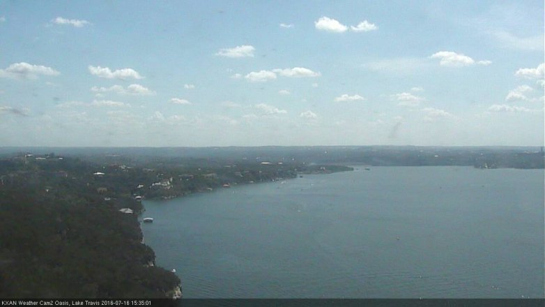 Lake Travis webcam, July 16, 2016 3:00 PM CT