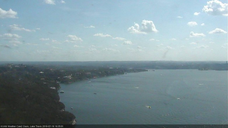 Lake Travis webcam, July 16, 2016 4:05 PM CT