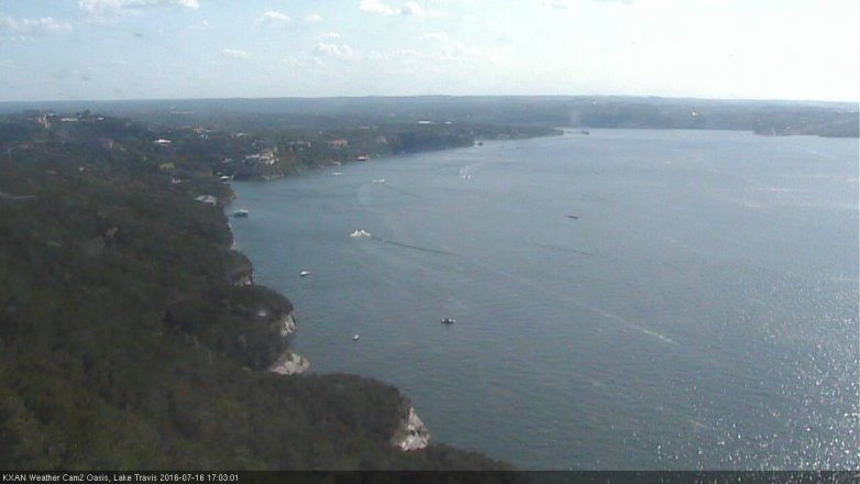 Lake Travis webcam, July 16, 2016 4:10 PM CT