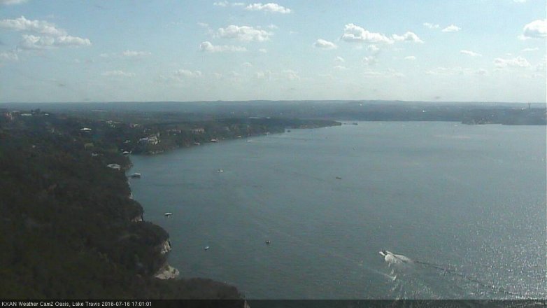 Lake Travis webcam, July 16, 2016 4:20 PM CT