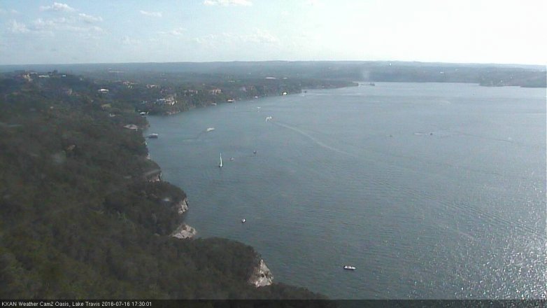 Lake Travis webcam, July 16, 2016 4:35 PM CT