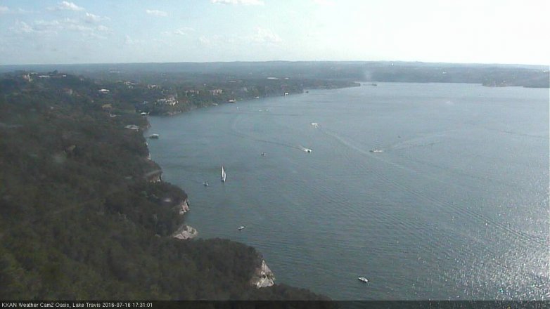 Lake Travis webcam, July 16, 2016 4:40 PM CT