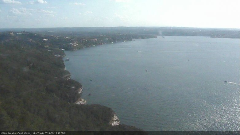 Lake Travis webcam, July 16, 2016 4:55 PM CT