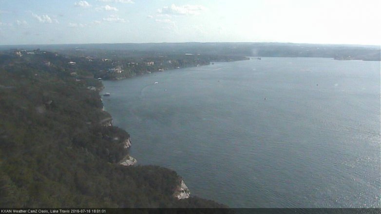 Lake Travis webcam, July 16, 2016 5:05 PM CT