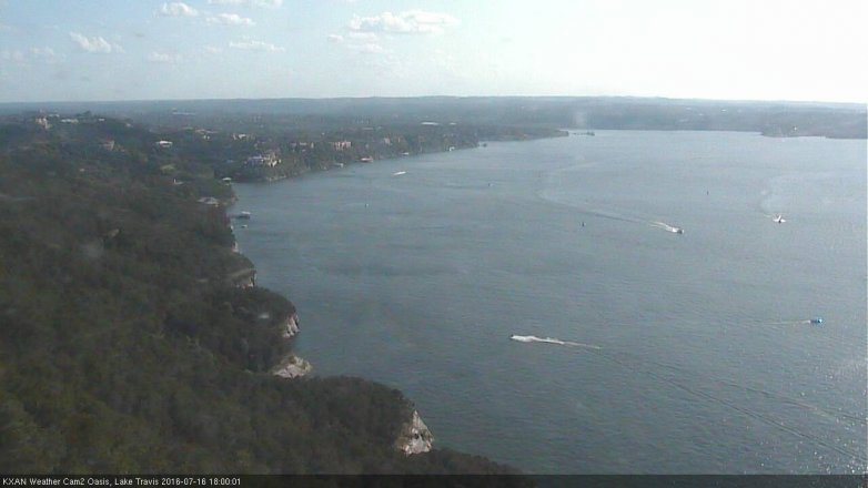 Lake Travis webcam, July 16, 2016 5:10 PM CT