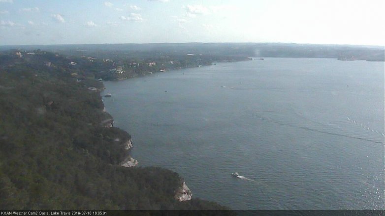 Lake Travis webcam, July 16, 2016 5:20 PM CT