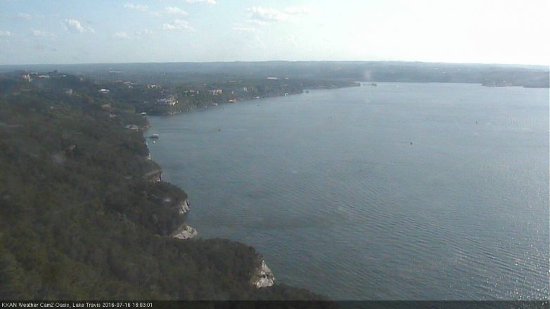 Lake Travis webcam, July 16, 2016 5:30 PM CT