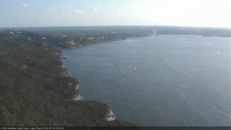 Lake Travis webcam, July 16, 2016 5:35 PM CT