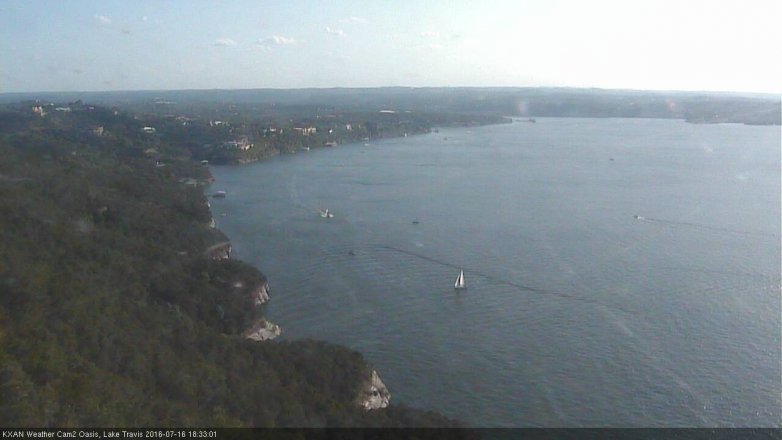 Lake Travis webcam, July 16, 2016 5:45 PM CT