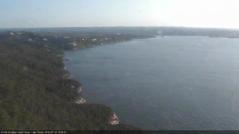 Lake Travis webcam, July 16, 2016 6:10 PM CT