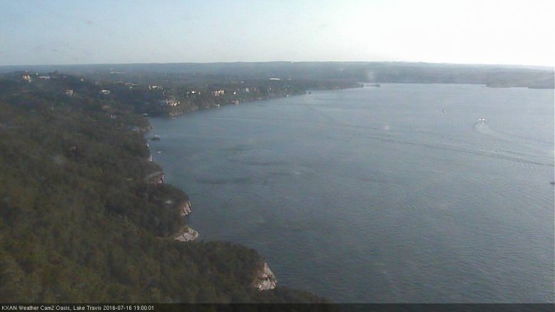 Lake Travis webcam, July 16, 2016 6:15 PM CT