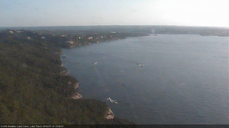 Lake Travis webcam, July 16, 2016 6:50 PM CT