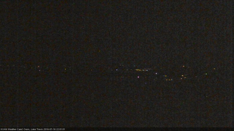 Lake Travis webcam, July 16, 2016 9:20 PM CT