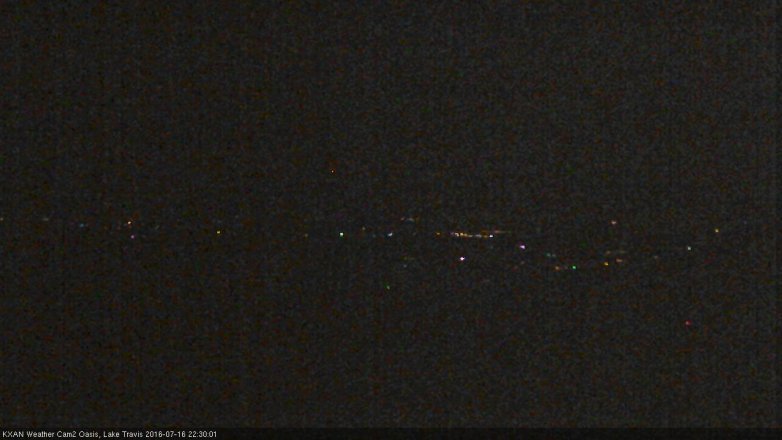 Lake Travis webcam, July 16, 2016 9:50 PM CT