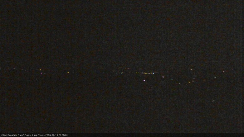 Lake Travis webcam, July 16, 2016 10:10 PM CT