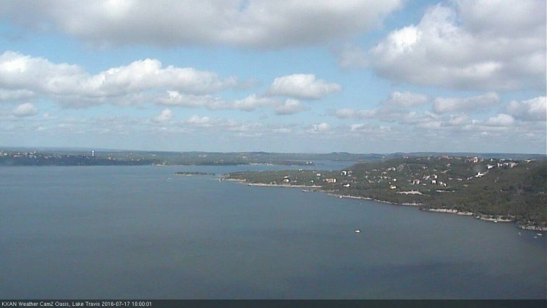 Lake Travis webcam, July 17, 2016 9:05 AM CT