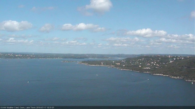 Lake Travis webcam, July 17, 2016 9:40 AM CT