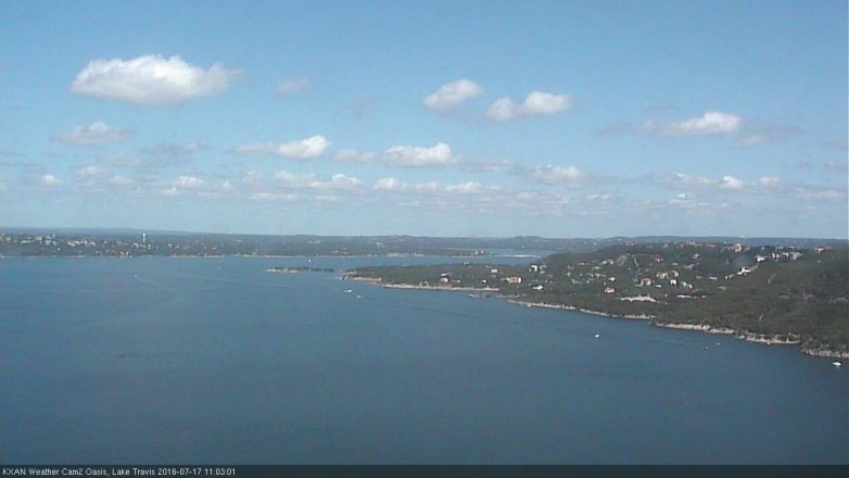 Lake Travis webcam, July 17, 2016 10:20 AM CT
