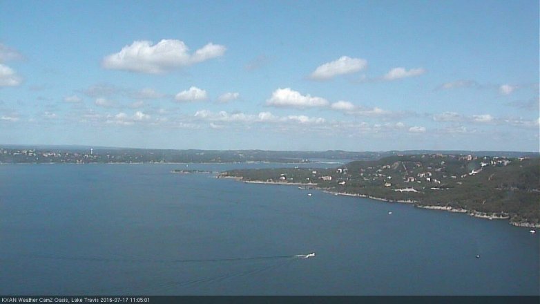 Lake Travis webcam, July 17, 2016 10:25 AM CT