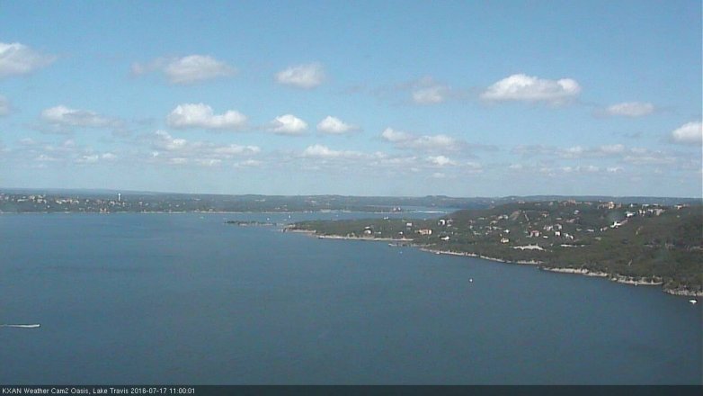 Lake Travis webcam, July 17, 2016 10:30 AM CT